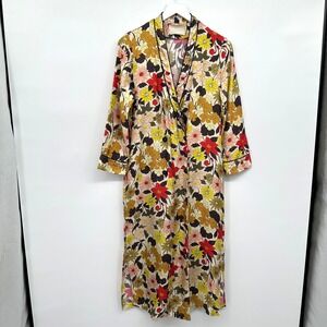 Momoni 100% Silk Midi Dress Italy Size 40 US XS S‎ Pockets Boho Chic Cottagecore